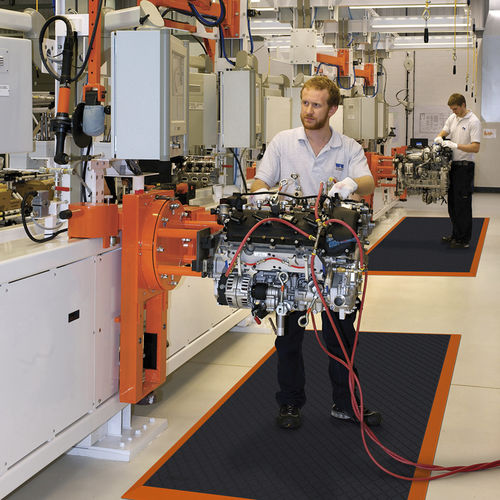 Tappeto antifatica - 649 Safety Stance Solid™ - Justrite Safety Group - in gomma / con effetto diamante in rilievo
