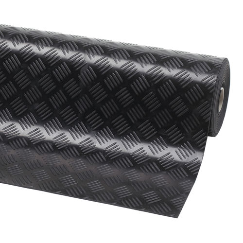 Tappeto antiscivolo - 746GR Check ‘n’ Roll™ - Justrite Safety Group - in gomma / da interno / nero