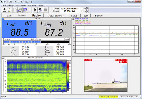 Software di misura - Noisecam - SINUS - tracking video / audio / audio