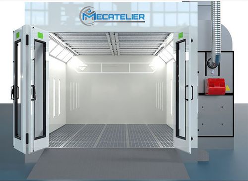 Cabina di verniciatura per veicolo - Evolutive 8 - Mecatelier - chiusa / con filtro secco / con filtro a carbone attivo