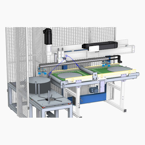 Linea di impilaggio per alimentatore - Sander Automation - per taglio / di pezzi / in tralicci
