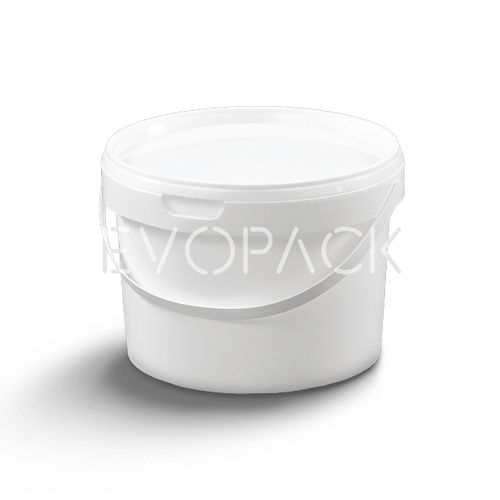 Secchio in plastica - 80003 - EVOPACK - rotondo / con coperchio / con impugnatura