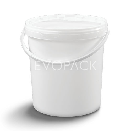 Secchio in plastica - 80043 - EVOPACK - rotondo / con coperchio / con impugnatura