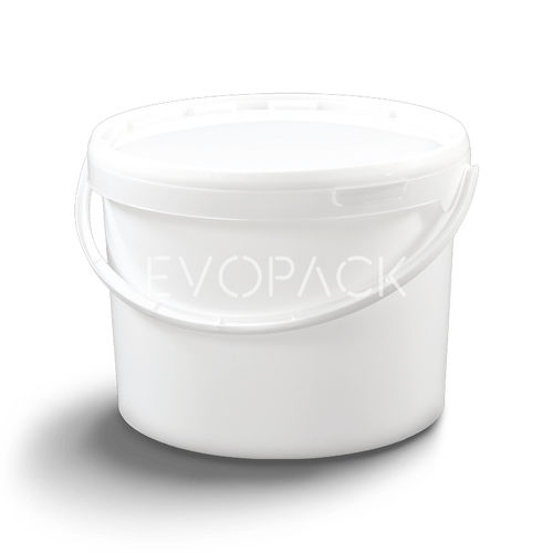 Secchio in plastica - 80008 - EVOPACK - rotondo / con coperchio / con impugnatura