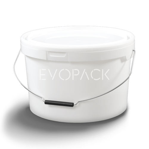 Secchio in plastica - 80116 - EVOPACK - rotondo / con coperchio / con impugnatura