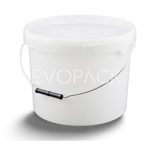 Secchio in plastica - 80051 - EVOPACK - rotondo / con coperchio / con impugnatura
