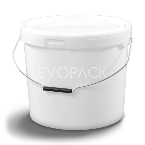 Secchio in plastica - 80011 - EVOPACK - rotondo / con coperchio / con impugnatura