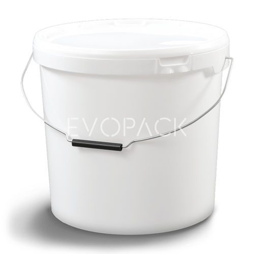 Secchio in plastica - 80012 - EVOPACK - rotondo / con coperchio / con impugnatura