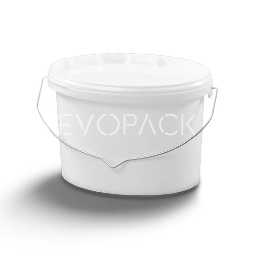 Secchio in plastica - 80016 - EVOPACK - ovale / con coperchio / con impugnatura