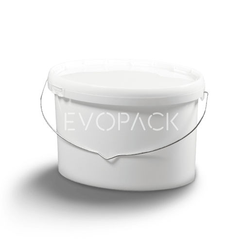 Secchio in plastica - 80054 - EVOPACK - ovale / con coperchio / con impugnatura