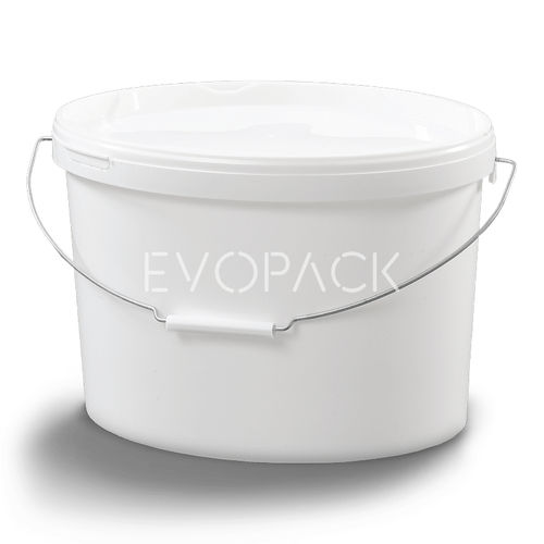 Secchio in plastica - 80019 - EVOPACK - ovale / con coperchio / con impugnatura