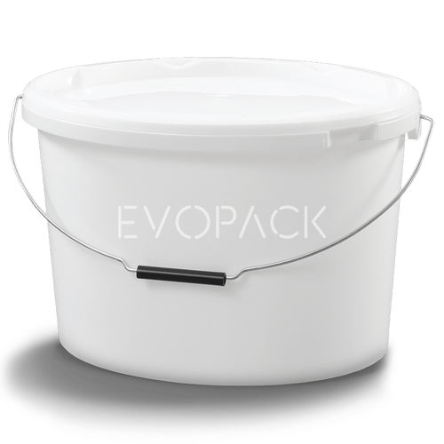 Secchio in plastica - 80021 - EVOPACK - ovale / con coperchio / con impugnatura