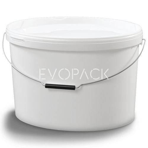 Secchio in plastica - 80055 - EVOPACK - ovale / con coperchio / con impugnatura