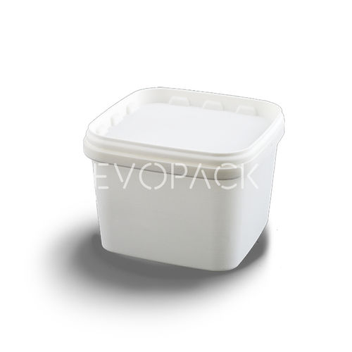 Secchio in plastica - 80090 - EVOPACK - rettangolare / con coperchio / con impugnatura