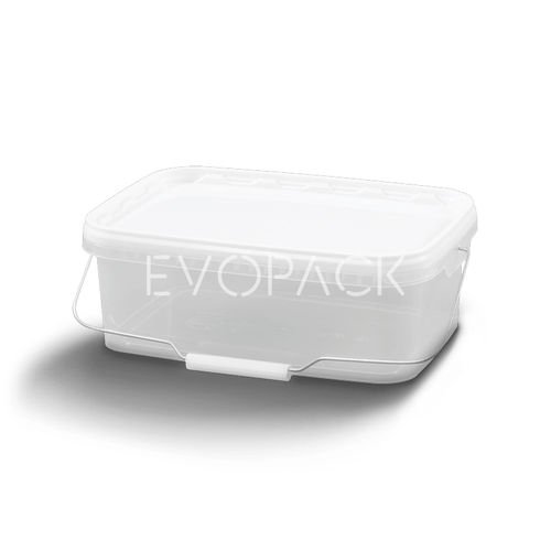Secchio in plastica - 80014 - EVOPACK - rettangolare / con coperchio / con impugnatura