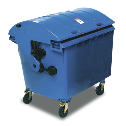 Cassonetto in HDPE - KA 1100 - EVOPACK - per scarti industriali / con coperchio / 4 ruote