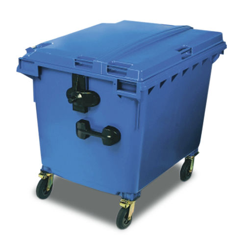 Cassonetto in HDPE - KA 1000 - EVOPACK - per scarti industriali / con coperchio / 4 ruote