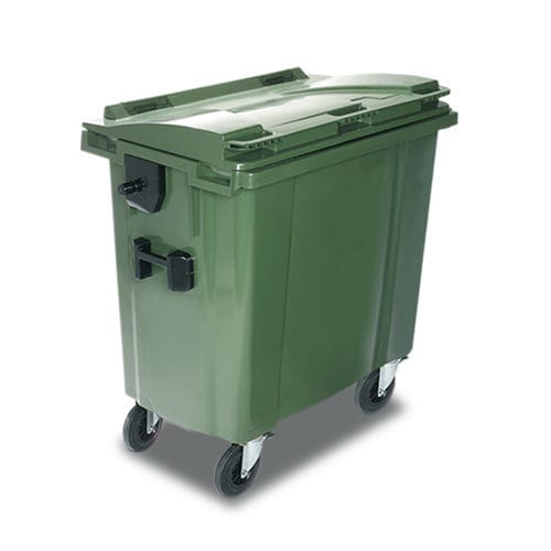 Cassonetto in HDPE - KA 770 - EVOPACK - per scarti industriali / con coperchio / 4 ruote