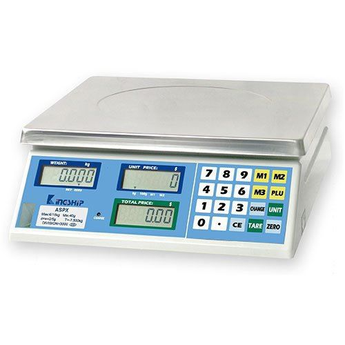 Bilancia a piattaforma - ASPX Series - KINGSHIP WEIGHING MACHINES CORP. - elettronica / peso/prezzo / chilogrammo