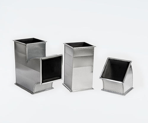 Condotto d'aerazione rettangolare - BRINNER - rigido / in acciaio galvanizzato / per sistema di ventilazione