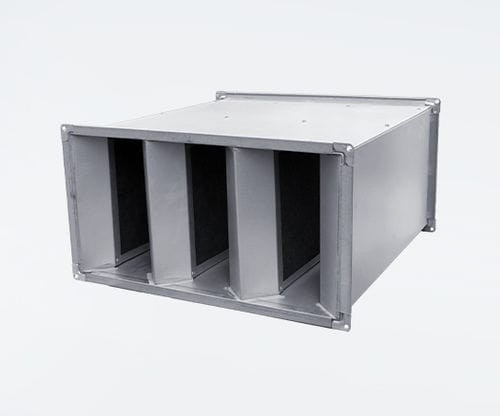 Silenziatore per ventilazione - BRINNER - per condotto d'aria / in metallo / rettangolare