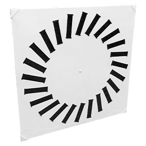 Diffusore d'aria rotativo - DR600-24 - BRINNER - quadrato / fisso / in metallo