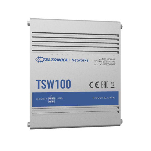 Switch Ethernet non gestibile - TSW100 - Teltonika Networks - 8 porte / Ethernet gigabit / su guida DIN