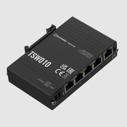 Switch Ethernet non gestibile - TSW010 - Teltonika Networks - 8 porte / su guida DIN / a parete