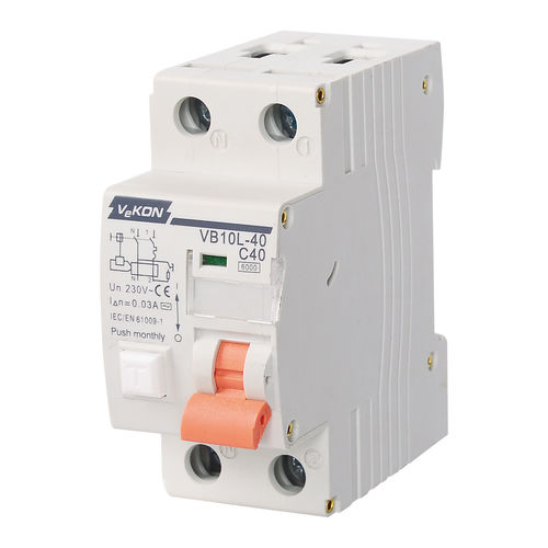 Interruttore differenziale per sovraintensità - VB10L-40  - ZHEJIANG VEKON TECHNOLOGY CO.,LTD - contro i cortocircuiti / per sovraccarichi / AC