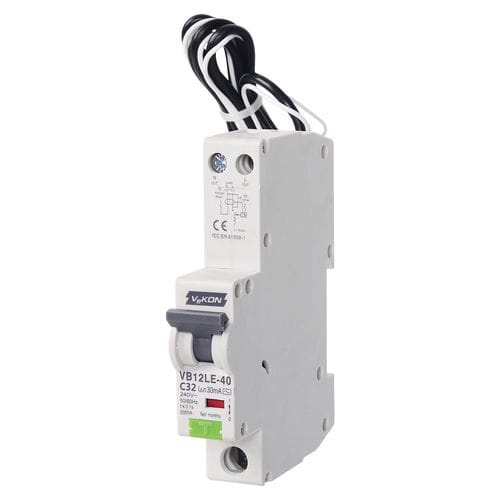 Interruttore differenziale per sovraintensità - VB12LE-40  - ZHEJIANG VEKON TECHNOLOGY CO.,LTD - con dispersione a terra / contro i cortocircuiti / per sovraccarichi