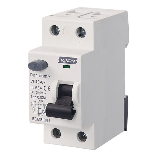 Interruttore differenziale con dispersione a terra - VL40-63  - ZHEJIANG VEKON TECHNOLOGY CO.,LTD - modulare / manuale / 4 poli