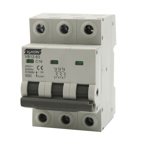 Interruttore termico - VB12-63 - ZHEJIANG VEKON TECHNOLOGY CO.,LTD - AC / per sovraccarichi / a commutazione