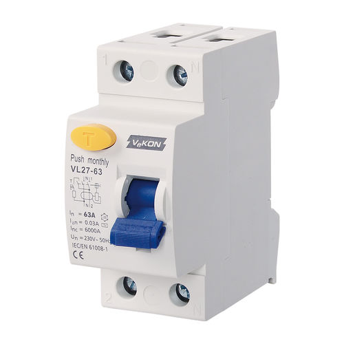 Interruttore differenziale AC - VL27-63  - ZHEJIANG VEKON TECHNOLOGY CO.,LTD - 4 poli / 2 poli