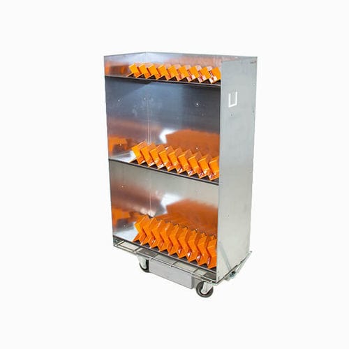 Carrello da trasporto - Rollis Bibliotek - Labadis - di stoccaggio / in acciaio galvanizzato / in legno