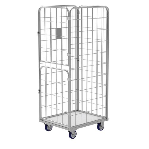 Roll-container per tessili - GL 6577-1.86 - Samarit CZ s.r.o. - a ripiani / in maglia metallica