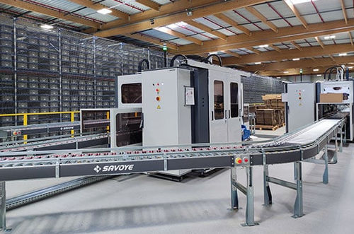 Trasportatore a rulli motorizzati - INTELIS&reg; - SAVOYE - curvo / dritto / per movimentazione