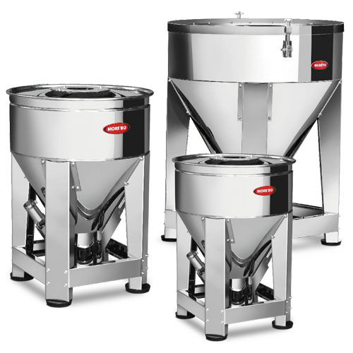 Contenitore IBC di stoccaggio - CSP series - Moretto - in acciaio inossidabile / per polveri / granuli / verticale