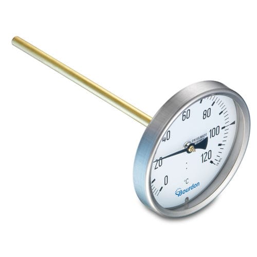 Termometro bimetallico - TB 080 - Bourdon - con quadrante / °C / in acciaio inossidabile