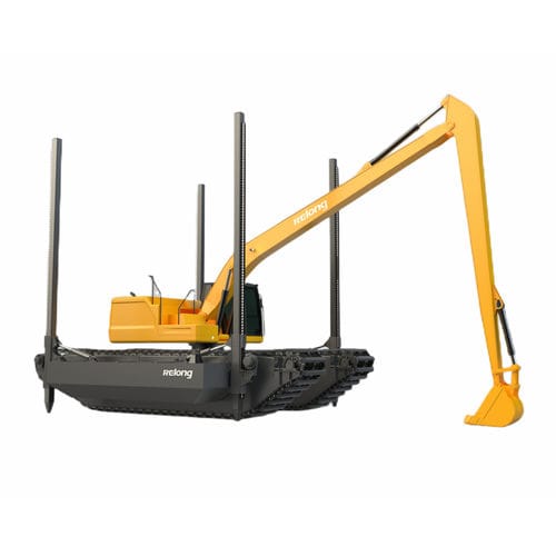 Escavatore anfibio - RL-AE50 - Relong Tech - di grandi dimensioni / cingolato / diesel