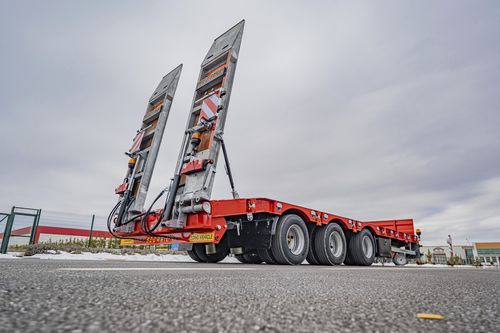 Rimorchio a pianale - HKM1 - SCORPION TRAILER - con sospensione pneumatica / per veicolo / a 3 assi