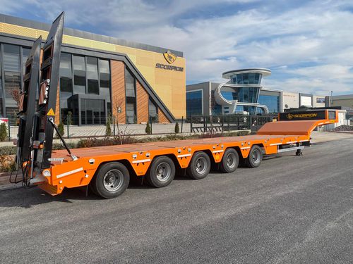 Semirimorchio gooseneck - HKM5 - SCORPION TRAILER - con sospensione pneumatica / a 5 assi / trainato