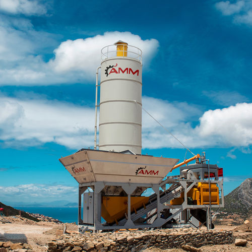 Centrale di betonaggio stazionario - EASYMIX 30 - ATLANTIC Machinery Manufacturing (AMM) - compatto / a 2 assi / con nastro trasportatore