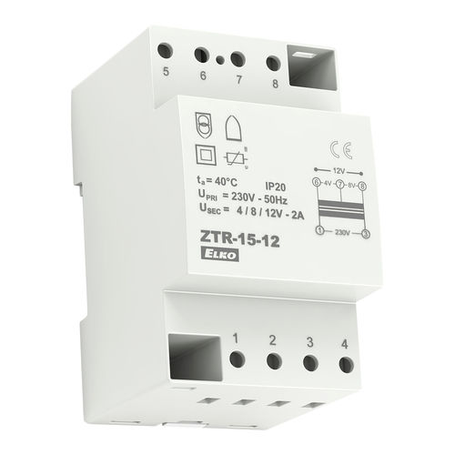 Trasformatore di alimentazione elettrica - ZTR-15-12 - ELKO - incapsulato / su guida DIN / AC