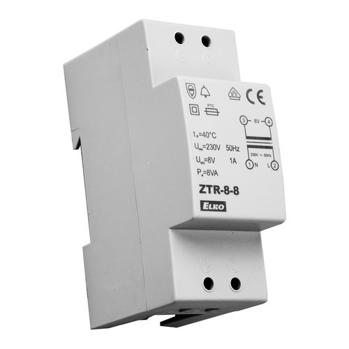 Trasformatore di alimentazione elettrica - ZTR-8-8 - ELKO - incapsulato / su guida DIN / AC