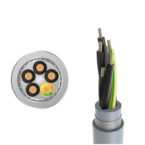 Cavo elettrico di alimentazione - LONGFLEX® CHAIN FD 437 CY - Zhaolong Interconnect - DIN / blindato / cordato a trefoli
