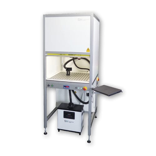 Sistema di marcatura laser - LAS 28 XL - Systemtechnik Hölzer GmbH - laser a fibra / semiautomatico / industriale