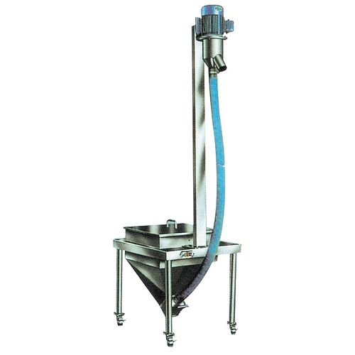 Trasportatore a spirale - SSJ series - Jiangyin Xinda Medicine And Chemical Machinery Co., Ltd. - elevabile / con motore elettrico / per pulverulenti