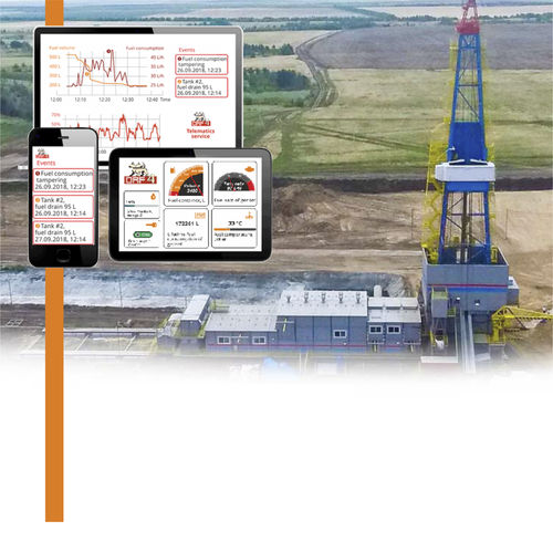 Sistema di monitoraggio del consumo di carburante - TECHNOTON - per foratrice / senza fili / in tempo reale