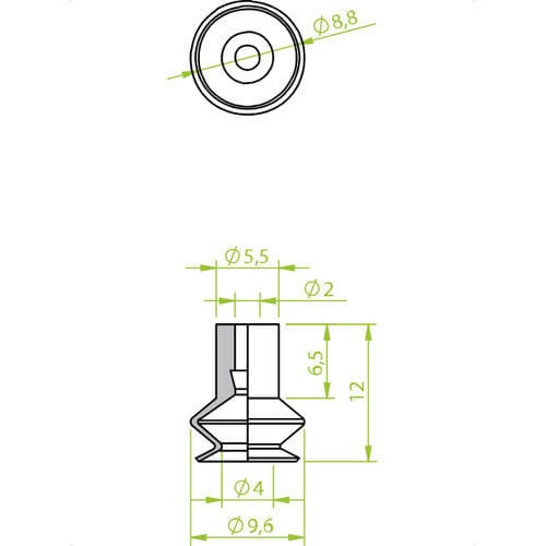 Ventosa in silicone - 210.008.010.01 - Morali GmbH - in poliuretano / in NBR / in silicone