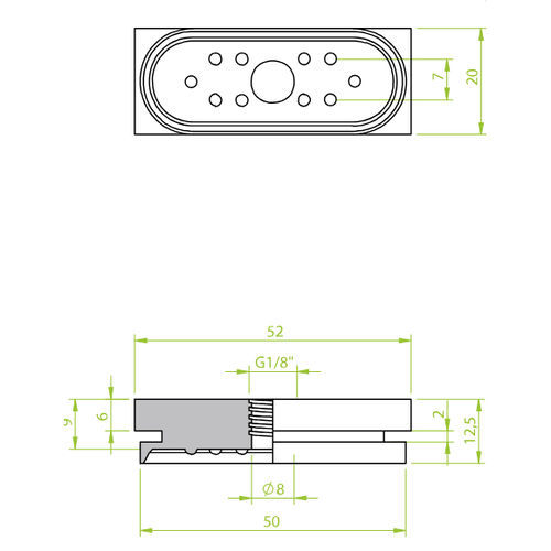 Ventosa rettangolare - 33.050020.005.01 - Morali GmbH - in silicone / in NBR